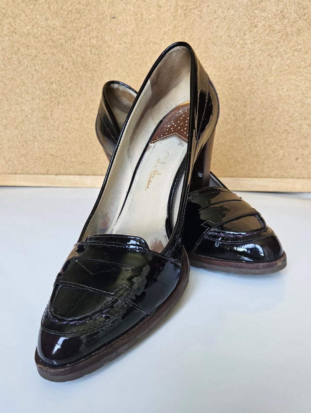 Cole Haan Dark Burgundy Patent Leather Pumps With Nike Air Soles